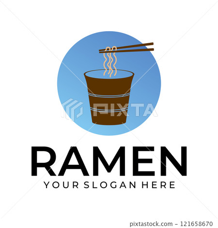 Ramen illustration logo 121658670