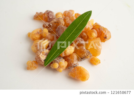 Frankincense or olibanum aromatic resin used in incense and perfumes. 121658677