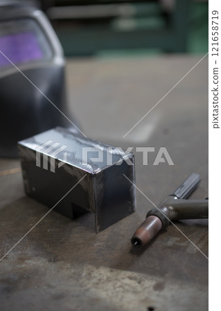 Materials being TIG welded 121658719
