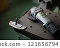 Cutting stainless steel material with a grinder 121658794