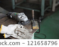 Cutting stainless steel material with a grinder 121658796