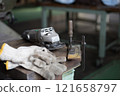 Cutting stainless steel material with a grinder 121658797