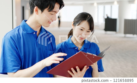 Caregivers having a meeting 121658895