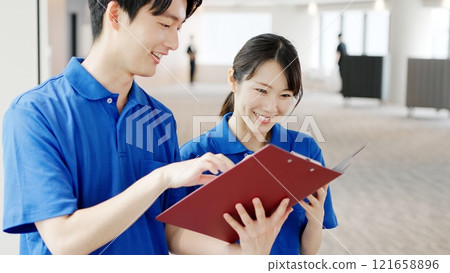 Caregivers having a meeting 121658896