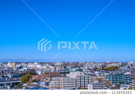 Yokohama cityscape, Japan, January 2nd. View of Tama-Plaza Station and other areas (2025) 121659165