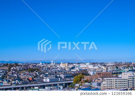 Yokohama cityscape, Japan, January 2nd. View of Tama-Plaza Station and other areas (2025) 121659166