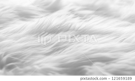 White fur close-up texture 121659189
