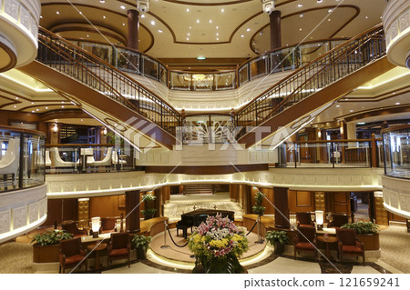 Atrium of the luxury cruise ship Queen Elizabeth Atrium of the luxury cruise ship Queen Elizabeth 121659241