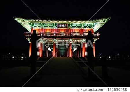 Woljeonggyo Bridge at night, Gyeongju, South Korea 121659488