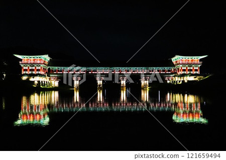 Woljeonggyo Bridge at night, Gyeongju, South Korea 121659494