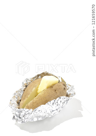 Potato butter photographed on a white background 121659570