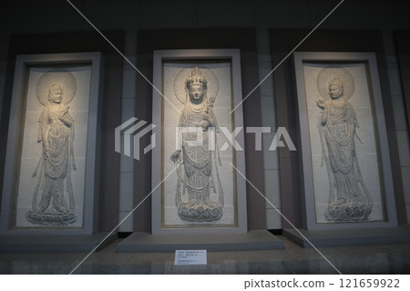Silla Stone Buddha, Gyeongju Museum, Gyeongju, South Korea Silla Stone Buddha, Gyeongju Museum, Gyeongju, South Korea 121659922