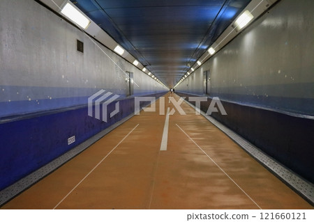 A new world unfolds beyond the historic Kanmon Pedestrian Tunnel {Fukuoka} {Yamaguchi} 121660121