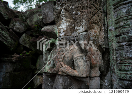 Buddha statue at Angkor ruins, Preah Khan 121660479