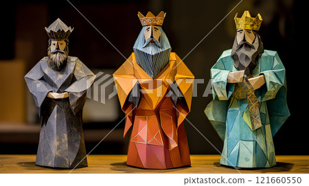 The three wise men stand in a row 121660550