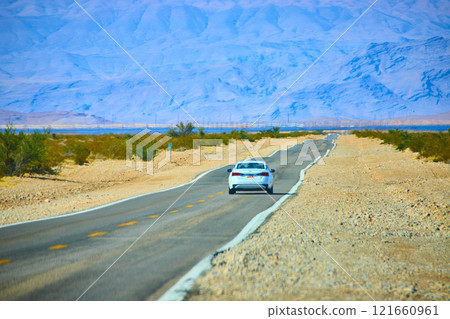 Desert Road Journey Nevada Motion Perspective 121660961
