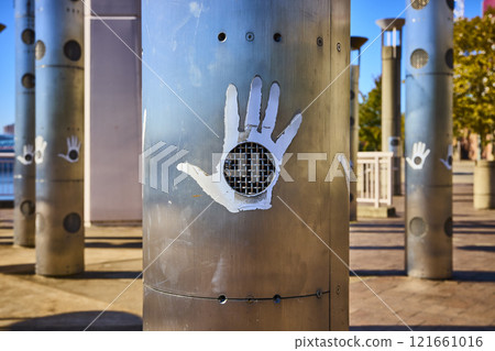 Interactive Urban Art Installation with Handprints Cincinnati Daytime Perspective 121661016