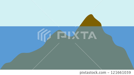 Illustration of the tip of the iceberg Illustration of the tip of the iceberg 121661039