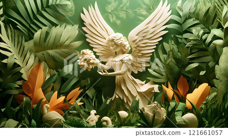 Angelic landscape in the Garden of Eden 121661057