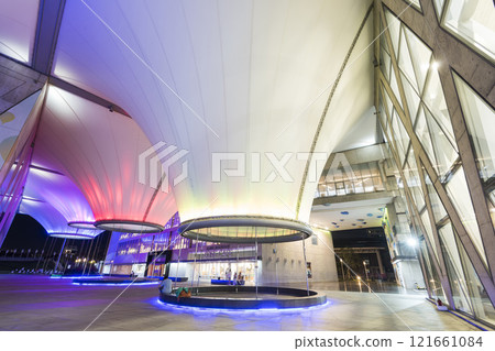 Building view of the Dadong Arts Center in Fengshan District, Kaohsiung, Taiwan is positioned as a multi-functional cultural park. 121661084