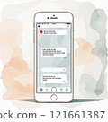 智慧型手機水彩風格 121661387