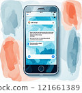 智慧型手機水彩風格 121661389