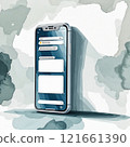 智慧型手機水彩風格 121661390