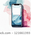 智慧型手機水彩風格 121661393