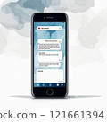 智慧型手機水彩風格 121661394