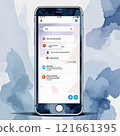 智慧型手機水彩風格 121661395