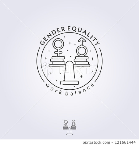 logo of work balance gender equality sign symbol icon vector illustration design logo of work balance gender equality sign symbol icon vector illustration design 121661444