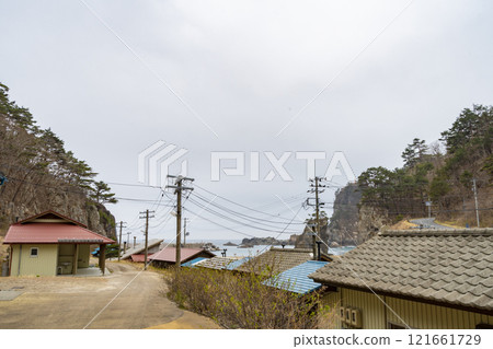 岩手縣、三陸、月濱番屋群的風景 121661729