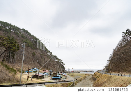 Scenery of the Tsukuhama Guardhouses in Sanriku, Iwate 121661733