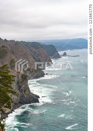 Scenery of the Unosu Cliffs in Sanriku, Iwate 121661770