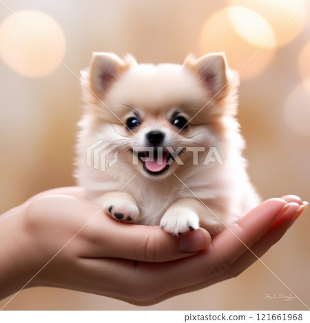 不太可能的手持博美犬 不太可能的手持博美犬 121661968