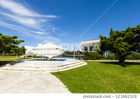 View of Dapeng Bay National Scenic Area Headquarters in Donggang of Pingtung, Taiwan. 121662328