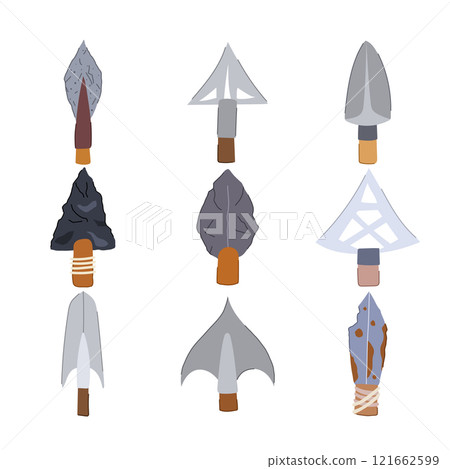 arrowhead set cartoon vector illustration 121662599
