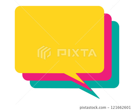 三種突出顏色的語音氣泡 10 121662601