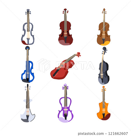 violin set cartoon vector illustration violin set cartoon vector illustration 121662607