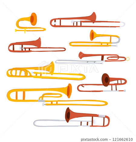 trombone set cartoon vector illustration trombone set cartoon vector illustration 121662610