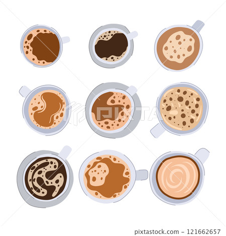 coffee cup top set cartoon vector illustration coffee cup top set cartoon vector illustration 121662657