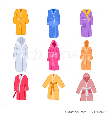 bathrobe set cartoon vector illustration bathrobe set cartoon vector illustration 121662663