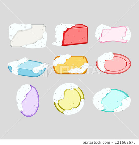 soap antibacterial set cartoon vector illustration soap antibacterial set cartoon vector illustration 121662673