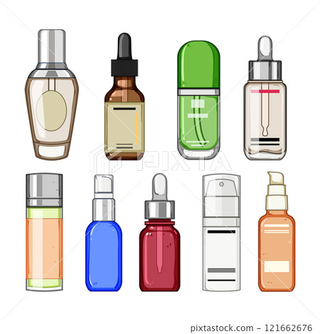 serum skincare set cartoon vector illustration 121662676