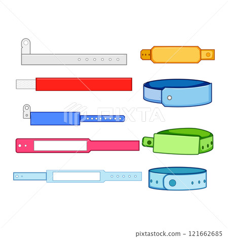 medical bracelet set cartoon vector illustration medical bracelet set cartoon vector illustration 121662685