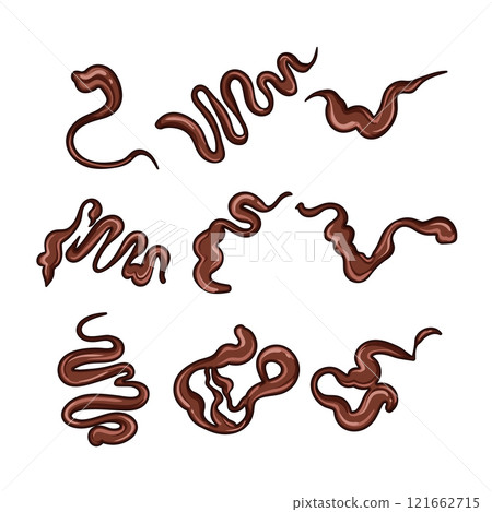 chocolate drip sause set cartoon vector illustration chocolate drip sause set cartoon vector illustration 121662715