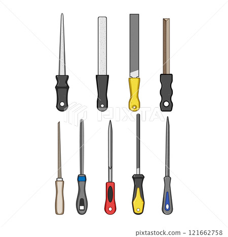 file tool set cartoon vector illustration 121662758