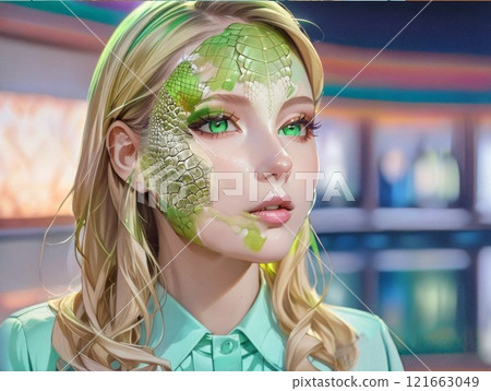 A newscaster nearly shapeshifted into a reptilian 121663049
