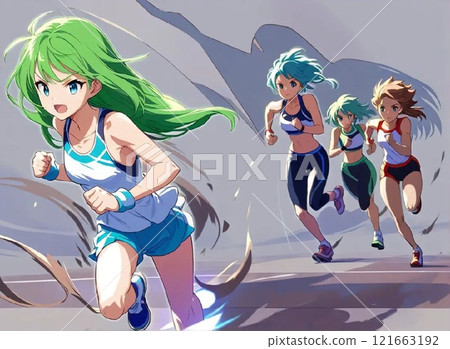 Last spurt: Women's marathon anime Last spurt: Women's marathon anime 121663192
