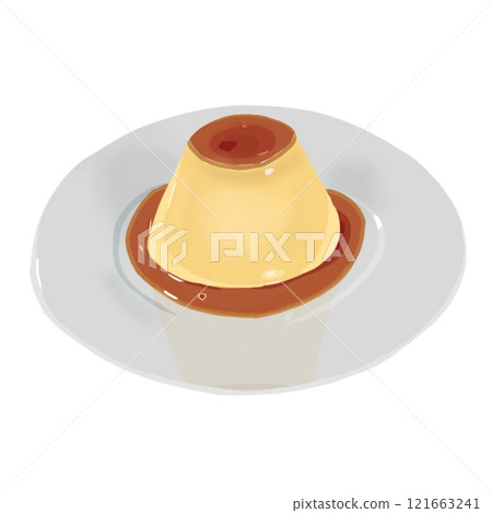 Pudding on a plate Pudding on a plate 121663241